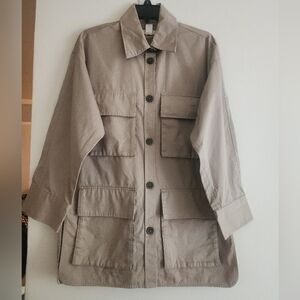 H&M utility twill oversize jacket khaki  BNWT